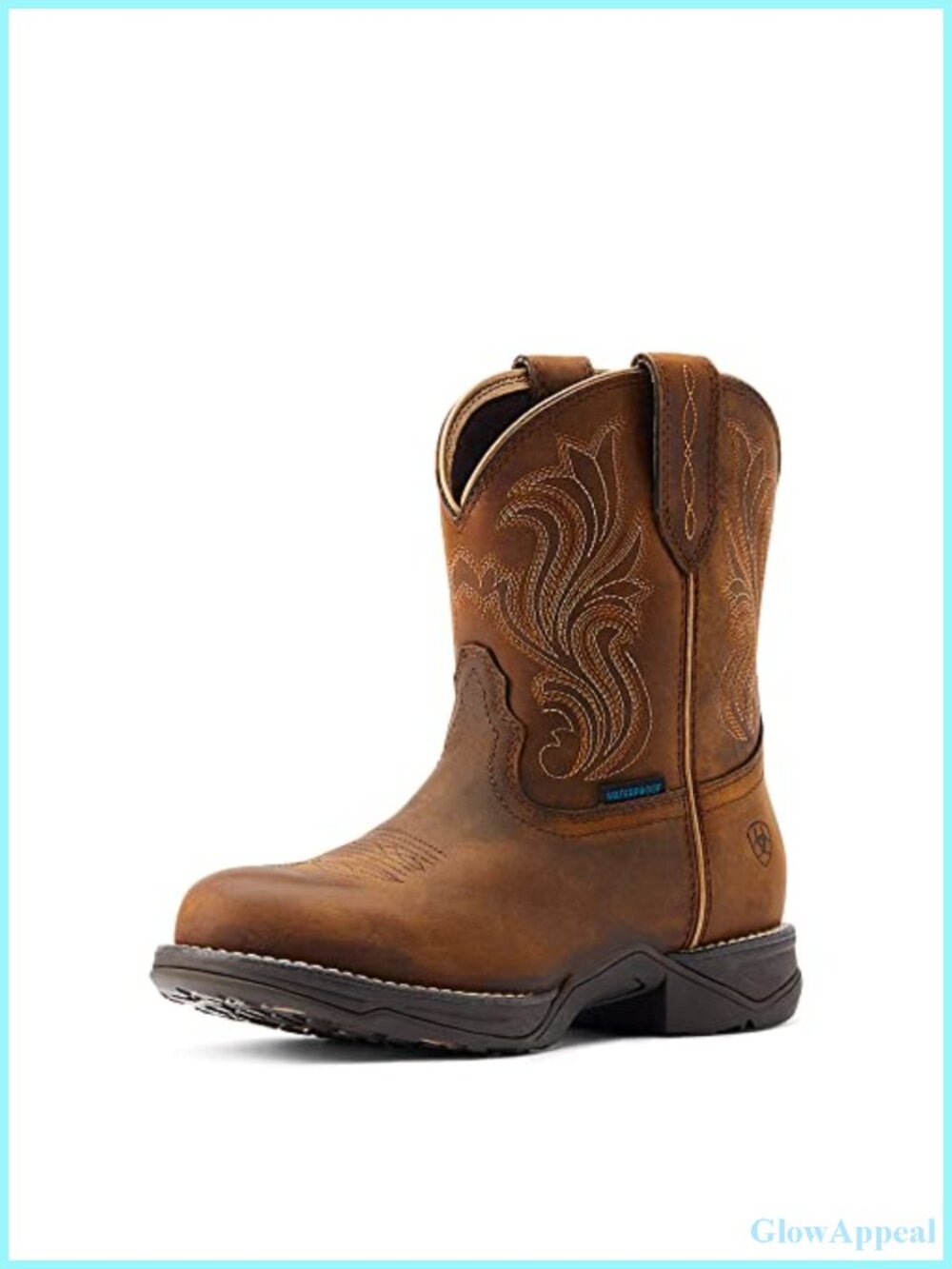 Waterproof Leather Western Boot Round Toe Shortie Equestrian